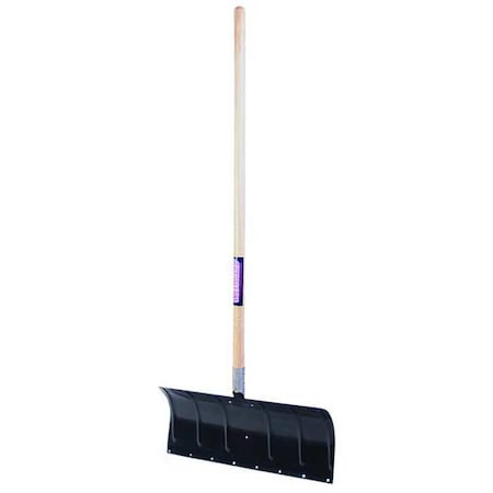 N/A Snow Shovel, 24 in W x Aluminum Blade, 48 in L Wood Handle