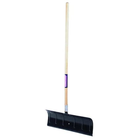 N/A Snow Shovel, 24 in W x Steel Blade, 49 1/2 in L Wood Handle