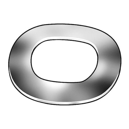 N/A Wave Washer, Fits Bolt Size 15/16 in 18-8 Stainless Steel, Passivated Finish, 10 PK