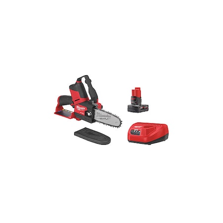 MILWAUKEE TOOL 6 in L Cordless Battery-Powered Chainsaw Kit, 12 V DC, 4.0 Ah, Battery Included