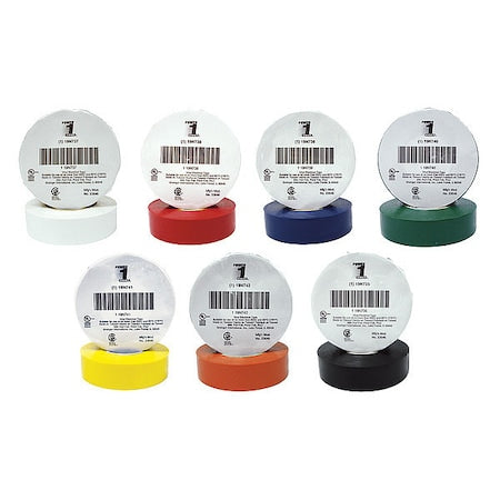 N/A Electrical Tape, Vinyl, 22 yd L, 3/4 in W