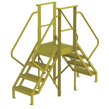 TRI-ARC Crossover Bridge, 40 in Platform Ht, Steel, 1, 000 lb Load Capacity, 4 Steps