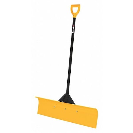 SWEEPEX Snow Shovel, 36 in W x Plastic Blade, 46 in L Fiberglass Handle