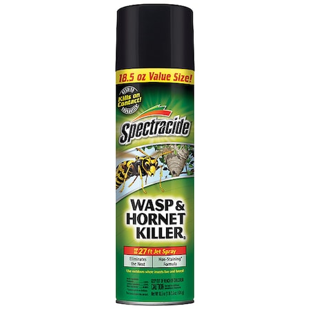 SPECTRACIDE Aerosol Wasp & Hornet Killer, 18 oz Can, Up to 27 ft Jet Spray, Outdoor Use
