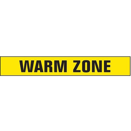 N/A Barricade Tape with Reel, Warm Zone, Yellow, 3 in Wide x 1, 000 ft Length, Polyethylene, 4 mil