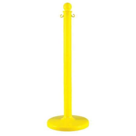 N/A 2.5" Diameter Plastic Stanchion - Yellow, 40 in Height, 6 pk