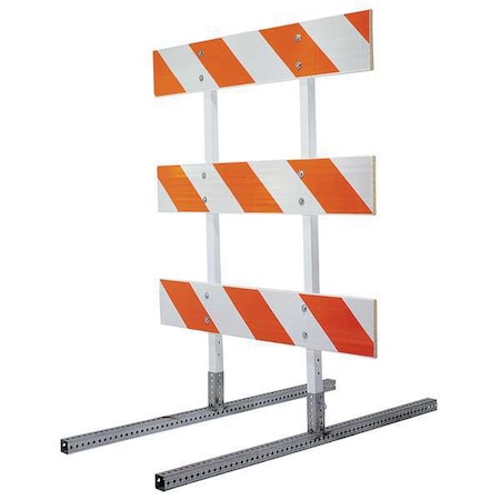 N/A Square Barricade Feet, Silver, Blank