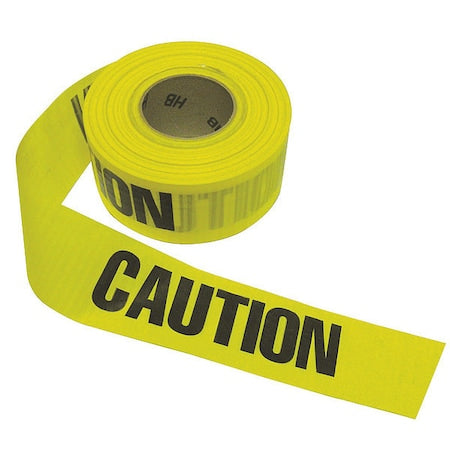 N/A Barricade Tape, Caution Chemical Hazard, Red or Yellow, 3 in Wide x 500 ft Length, Polypropylene