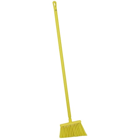 REMCO 11 3/8 in Sweep Face Angle Broom, Stiff, Yellow
