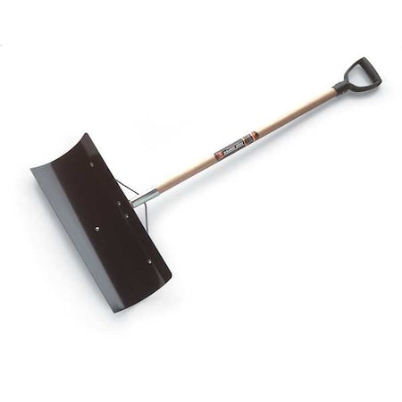 N/A Snow Shovel, 42 in Wood D-Grip Handle, Steel Blade Material, 24 in Blade Width