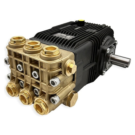 A.R. NORTH AMERICA Pressure Plunger Pump, NPT, Solid Shaft, 3/8 in