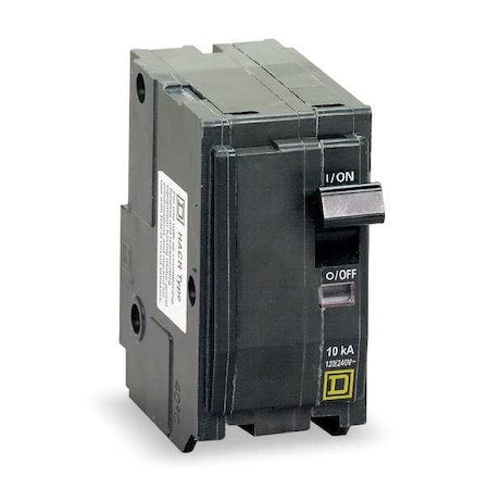 SQUARE D Miniature Circuit Breaker, QO Series, 25A, 2 Pole, 120/240V AC, 22kA at 120/240V AC