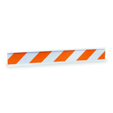 N/A Barricade Beam, Polyethylene, Engineer, 8 in Height, 1 in Length, 3 lb, Orange