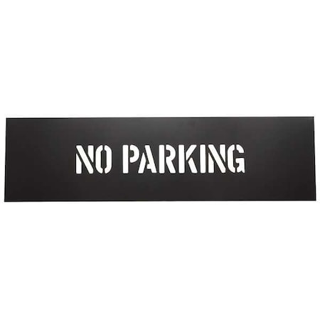 N/A Stencil, Message, No Parking, 2 in Character Height, Not Applicable Font, PVC, Black, 33 Pieces
