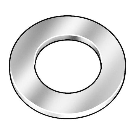 N/A Flat Washer, For Screw Size 1/2" , Steel Zinc Plated Finish, 10 PK