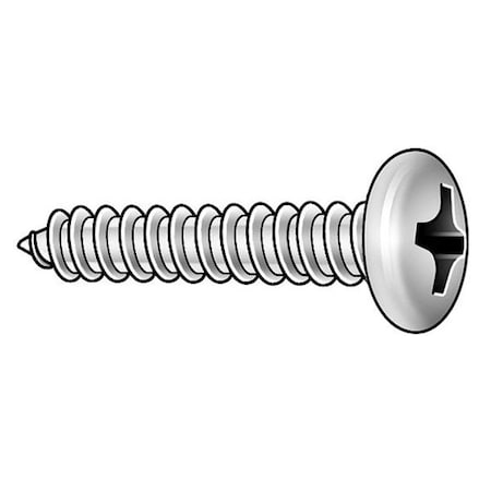 N/A Sheet Metal Screw, #14 x 2-1/2 in, Zinc Plated Steel Pan Head Combination Phillips/Slotted Drive