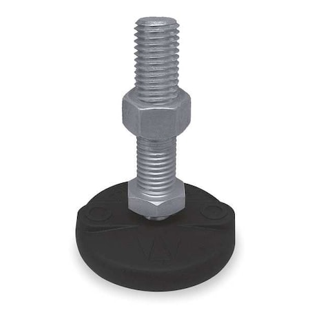 S & W MANUFACTURING Level Mount, Swivel Stud, 5/8-11, 4in Base