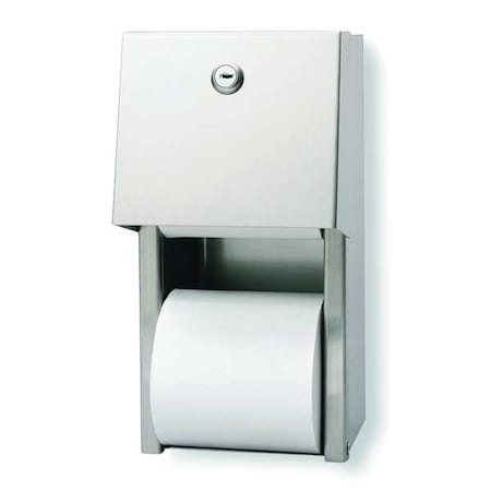 GEORGIA-PACIFIC Toilet Paper Disp, (2) Rolls, SS, 57893