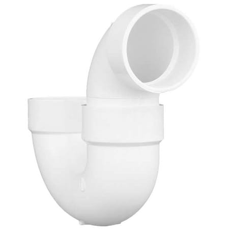 N/A PVC, White Finish, P-Trap with Solvent Weld Joint