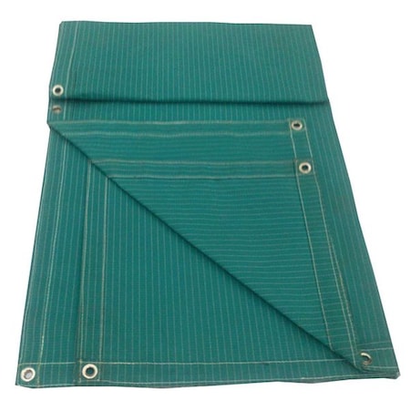 N/A Standard Duty Tarp, 9 ft 6 in x 11 ft 6 in, 15 Mil, Jade Green, Polyester Coated Cotton Canvas