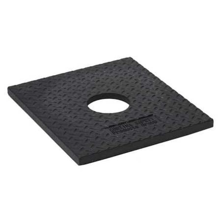 N/A Delineator Base, Rubber, 1 in Height, 15 in Length, 10 lb, Black