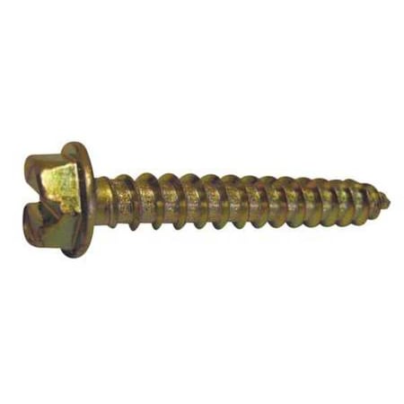 N/A Con-Sert Screws Masonry Screw, 5/32" Dia., Hex, 1 1/4 in L, Carbon Steel Yellow Zinc, 100 PK