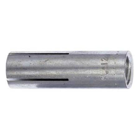 RED HEAD Multi-Set II Flush Embedment Anchor, 1/2" Dia, 2" L, Carbon Steel Plain, 50 PK