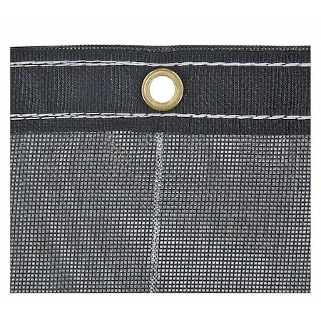 BUYERS PRODUCTS Standard Duty Tarp, 7 x 18 ft, 10 Mil, Black, PVC Coated Polyester, UV Resistant