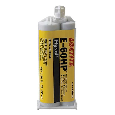 LOCTITE Structural Adhesive, E-60HP Series, Amber, Jug, 2:01 Mix Ratio, 35 hr Functional Cure