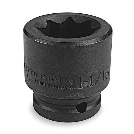 PROTO 3/4 in Drive Impact Socket Standard Socket, black oxide, 1 in