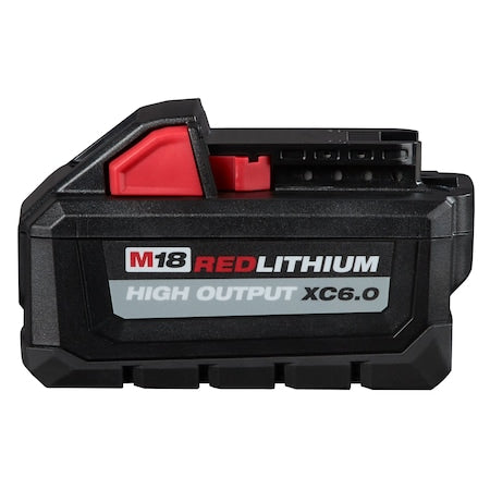 MILWAUKEE TOOL M18 REDLITHIUM XC6.0 Battery, 6.0Ah, Extended Capacity, 18V, Li-Ion Battery