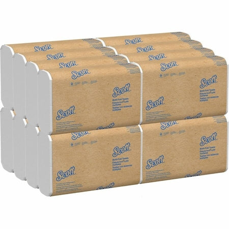 SCOTT Multifold Narrow Width Paper Towels, 8.0" x 9.4" Sheets, Compact Case (250 Sheets/Pack, 16 Packs)