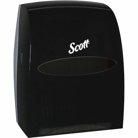 SCOTT Essential Manual Hard Roll Towel Dispenser (46253), Black, 12.63" x 16.13" x 10.2" (Qty 1)