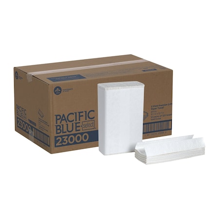 GEORGIA-PACIFIC Pacific Blue Select C-Fold Paper Towels, 2 Ply, 120 Sheets, White, 12 PK