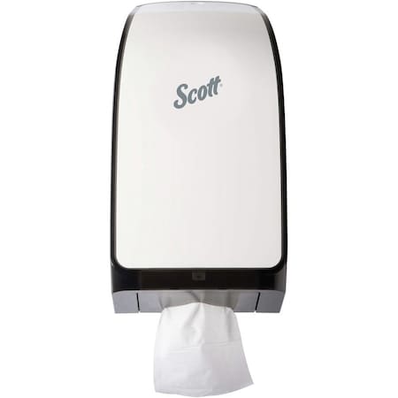 SCOTT Hygienic Bathroom Tissue Dispenser (40407), White, 7.00" x 5.72" x 13.33" (Qty 1)