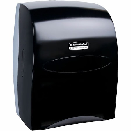 KIMBERLY-CLARK PROFESSIONAL Sanitouch Manual Hard Roll Towel Dispenser, Black, for 1.75" Core, 12.63" x 16.13" x 10.2", Qty 1