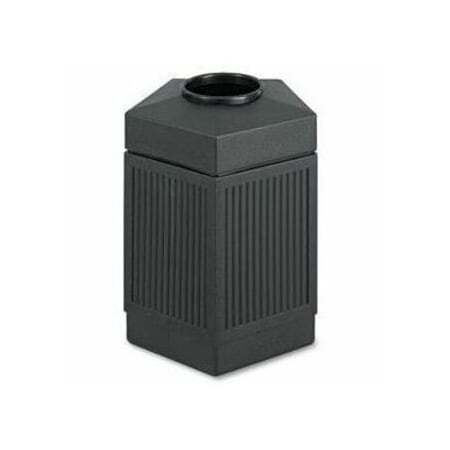 SAFCO Canmeleon 45 gal Pentagon Outdoor Can, Black, None, Plastic, 24 in