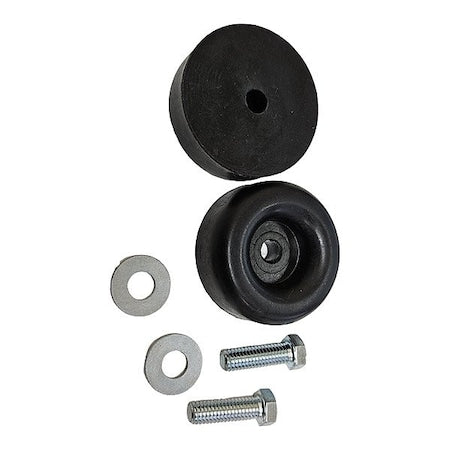 JARKE 1 in H Rubber Rubber Pads For Rolling Steel Ladders