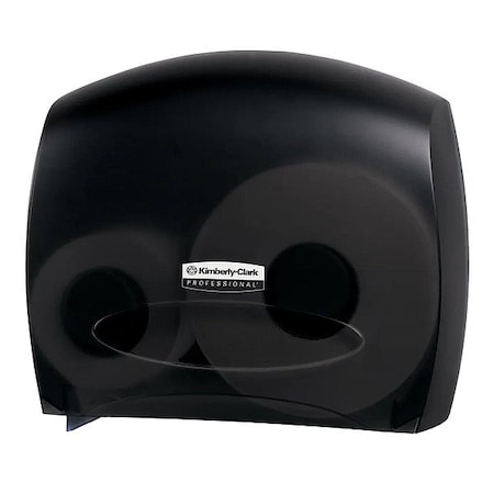 KIMBERLY-CLARK PROFESSIONAL Essential Jumbo Roll Toilet Paper Dispenser (09507), Black, 16.0" x 13.88" x 5.75" (Qty 1)