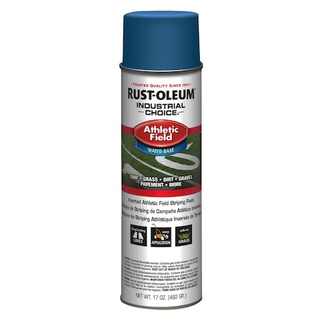 INDUSTRIAL CHOICE Striping Paint, Royal Blue, Water, 17 oz.