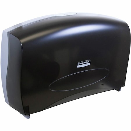 Kimberly-Clark Professional Jumbo Roll Cored Toilet Paper Dispenser, Combo Unit, Black (09551)
