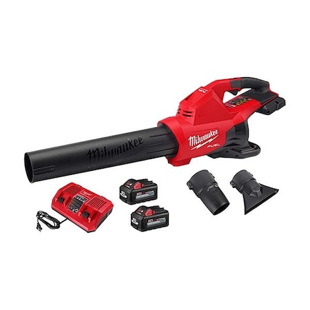MILWAUKEE TOOL M18(TM) REDLITHIUM(TM) Cordless Blower and Battery Kit, 600 cfm, 145 mph, Battery Included, 65 dB