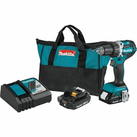 MAKITA 18V LXT Drill Kit, 1/2 in, 18 V DC, Battery Included Cordless Drill